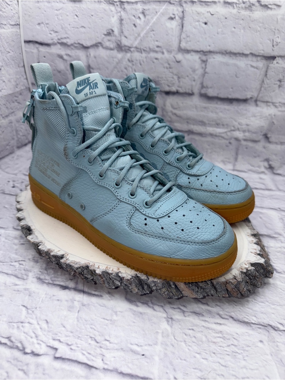 Nike SF Air Force 1 Mid GS 'Ocean Bliss' Boys Size 7Y Shoes Style: AJ0424-401 - Picture 7 of 11